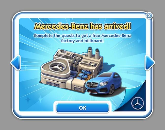 Mercedes-Benz : La Nouvelle Classe A dans SimCity Social
