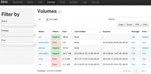 almir volumes 300x147 Almir   Interface web dadministration de Bacula