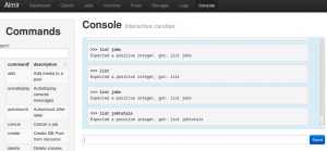 almir console 300x139 Almir   Interface web dadministration de Bacula