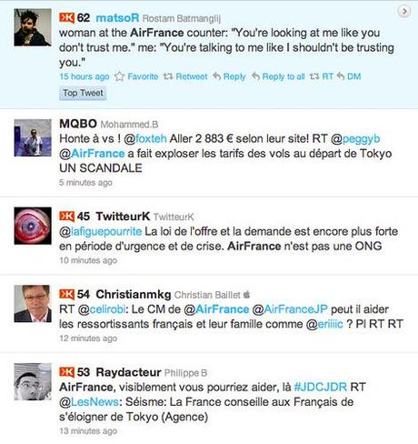 Cata sur les réseaux sociaux - Le cas d'Air France
