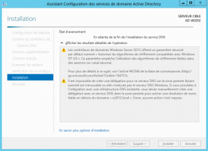 Installer un serveur Active Directory sous Windows 2012 server