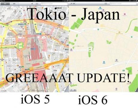 Tokio sous iOS5 puis mise à jour iOS6
