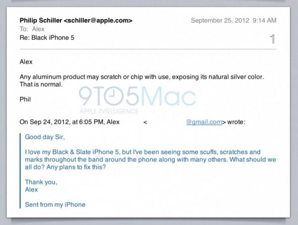 iPhone 5 : les rayures sont « normales », selon Phil Schiller