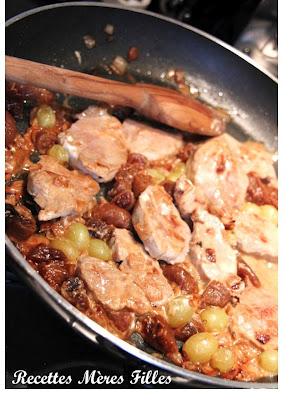 La recette Porc : Filet mignon de porc aux figues et raisins