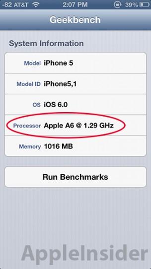 A6 : le processeur de l’iPhone 5 cadencé à 1,3Ghz