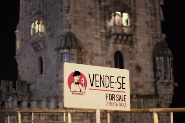 La tour de Belém est à vendre, Lisbonne - Humour Noir vs. Street Art