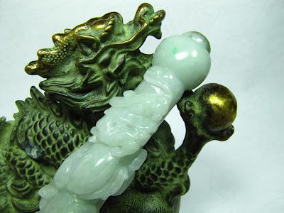 Pinceau Dragon en jade
