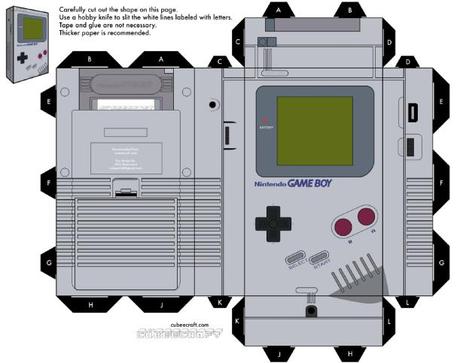 Game Boy en papercraft by Zim & Zou