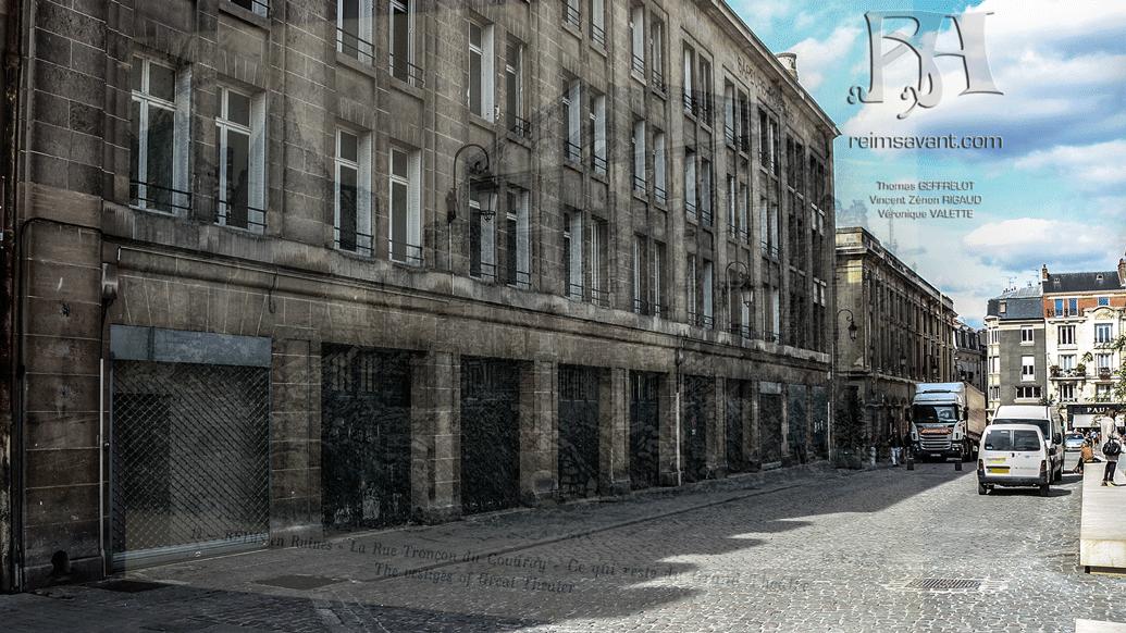 Rue Tronçon du-Coudray et l'ancienne caserne de pompiers du parvis. 1914-2012