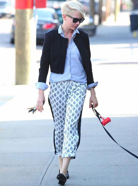 Et si on tentait le pantalon pyjama comme Michelle Williams ?