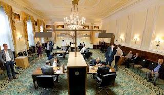 Echecs à Londres : le salon très cosy du restaurant londonien Simpson's-in-the-strand - Photo Fred Lucas 