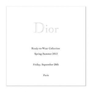 La Fashion (G)Week : Defilé Dior PE 2013
