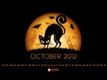 Desktop Wallpaper Calendar October 2012 - Halloween edition (Smashing Magazine)