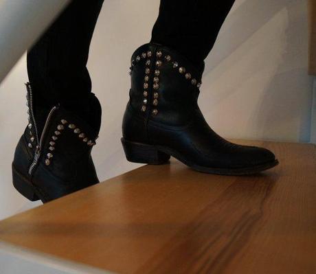 Flat Studded Boots