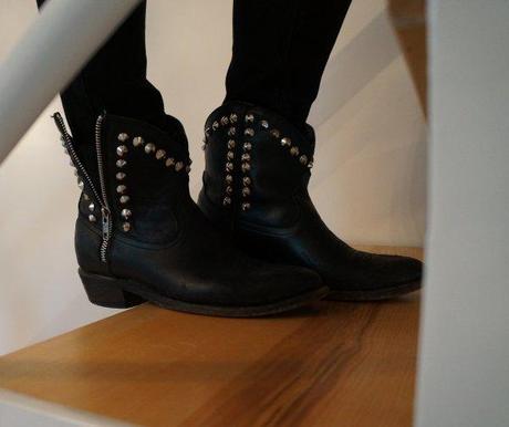 Flat Studded Boots