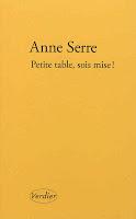 Le premier mardi c'est permis (10) : Petite table, sois mise ! d'Anne Serre