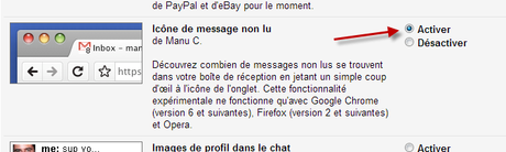 Afficher le nombre de messages non lus dans le favicon de Gmail