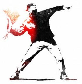 Banksy, Flowers, Molotov