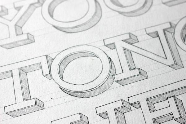 C'est beau une esquisse typo