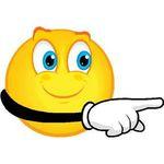 smiley pointant à droite