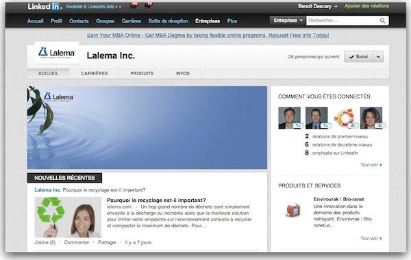 linkedin lalema Linkedin: les nouvelles pages d’entreprises sont disponibles. Avez vous fait la mise à jour de votre page?