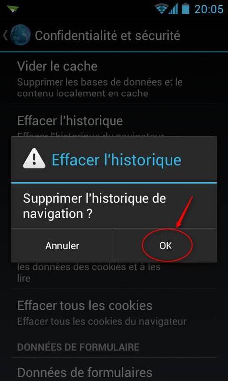 Android : Supprimer l’historique de navigation sur son navigateur internet