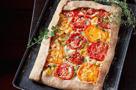 Tarte tomates poireaux