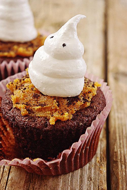 Muffins chocolat, beurre de cacahuètes et meringues 2