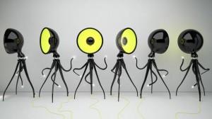Une lampe d'intérieur en forme de poulpe