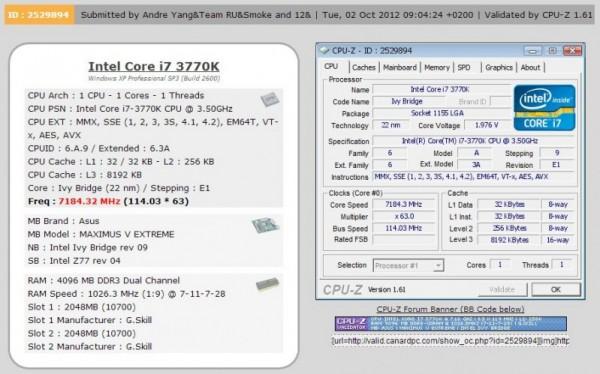 Records battus pour l’Intel Core i7-3770K