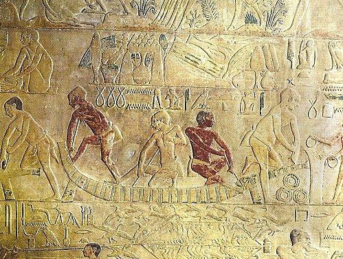 Bas-relief dans une tombe de la Ve dynastie, Saqqarah
