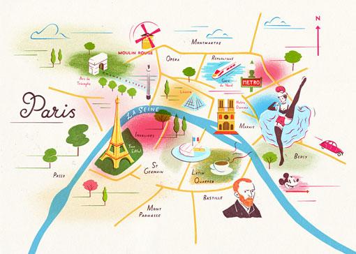 Cartographie illustrée par Owen Gatley - Illustration