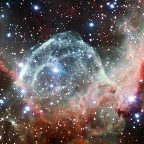 50 ans de l’ESO : portrait de la nébuleuse du Casque de Thor Thor’s Helmet Nebula imaged on the occasion of ESO’s 50th Anniversary