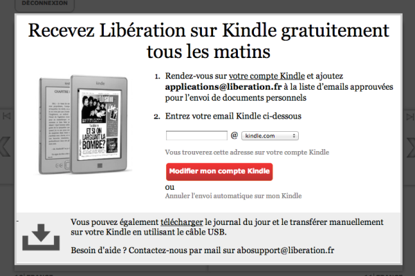 Libération automatise l’envoi sur Kindle et propose une offre découverte