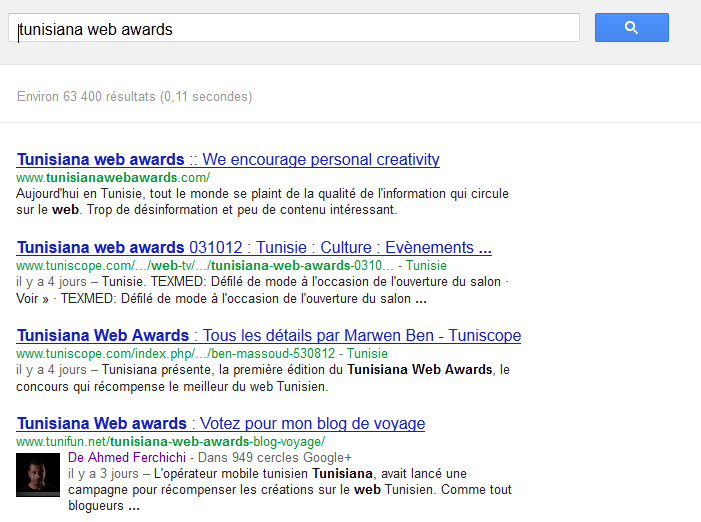 tunisiana web awards