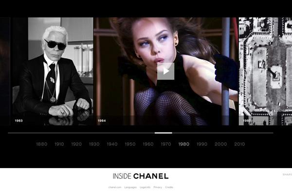 Inside CHANEL, l’histoire de la marque sur une timeline interactive