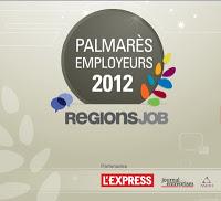 Le Palmarès  employeurs 2012  - par RégionsJob
