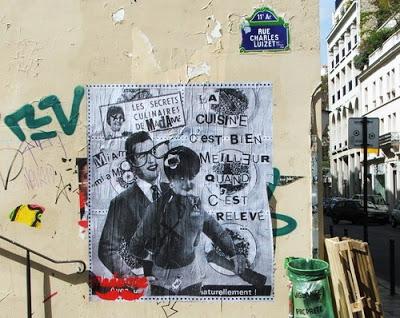 Street Art & Concours : les collages truculents de Madame Moustache