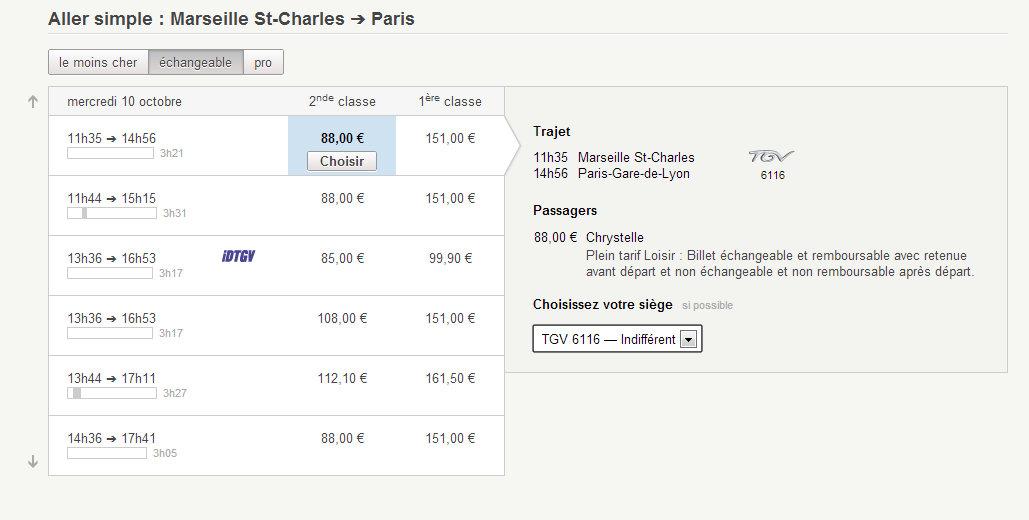 Captaine Train billets