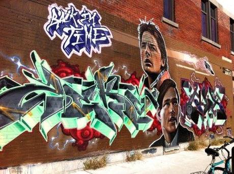 GRAFFITI - murale Back to the future graffiti fresque street art urbain
