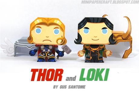 Mini papercraft Thor by Gus Santome