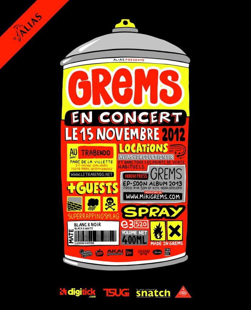 Alias production présente Grems en concert (2×2 places à gagner)