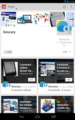 google plus page entreprise 3 Google+: iOS et Android gestion des pages et édition des posts