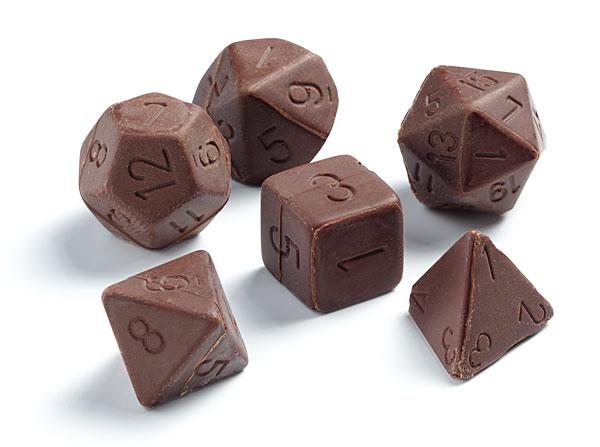 f158 chocolate gaming dice set [geek] Un set de dés en chocolat