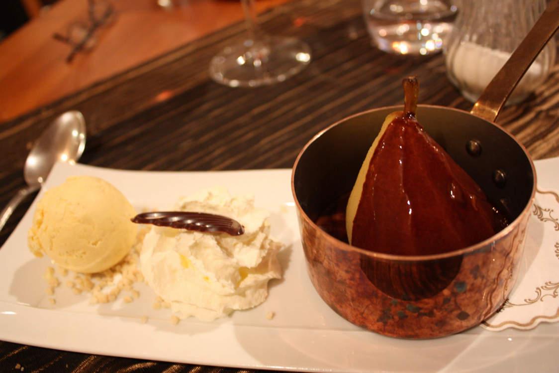 Cassolette de poire Belle Hélène © P.Faus 