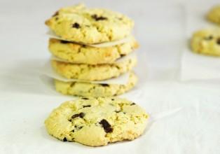 Cookies aux pepites de chocolat sans gluten à la purée d’amandes.