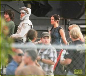 Jennifer Lawrence sur le tournage de Hunger Games 2