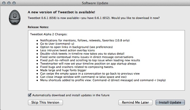 TweetBot disponible en version Alpha 2 pour Mac