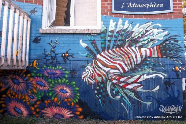 fresque graffiti murale gaspesie carleton street art urbain hiphop