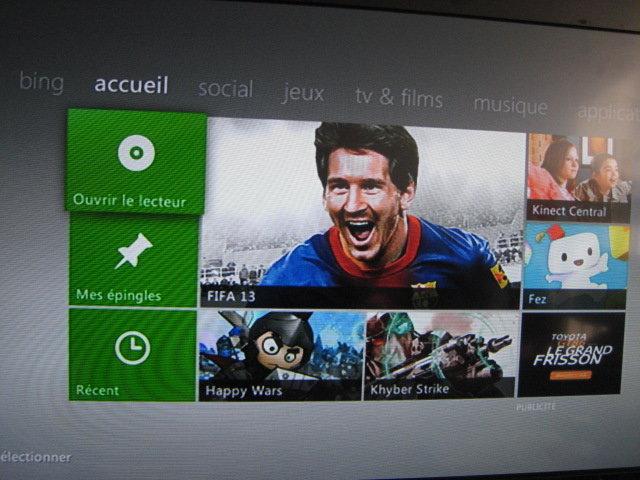 Nouvelle interface Xbox LIVE Automne 2012